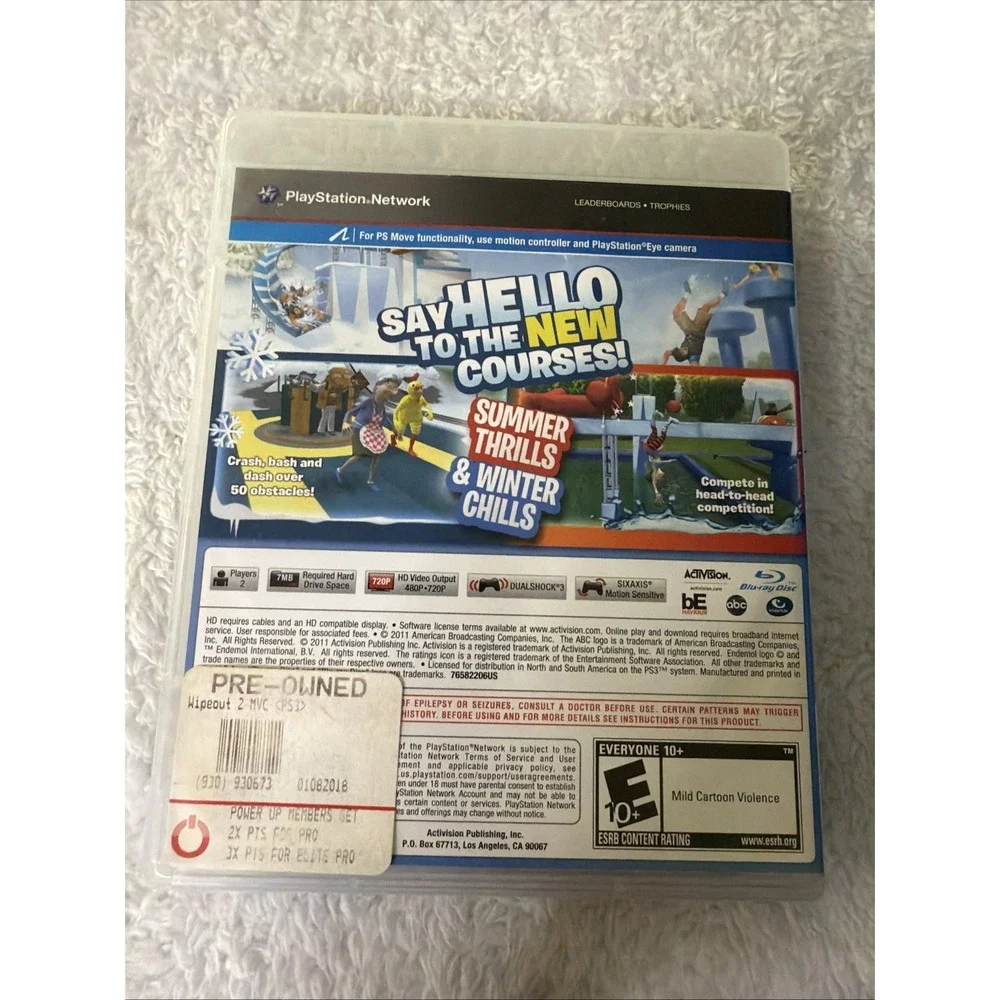 PS3 ABC WIPEOUT PlayStation 3 CIB Complete Video Game Manual